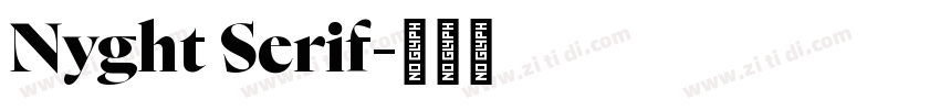 Nyght Serif字体转换